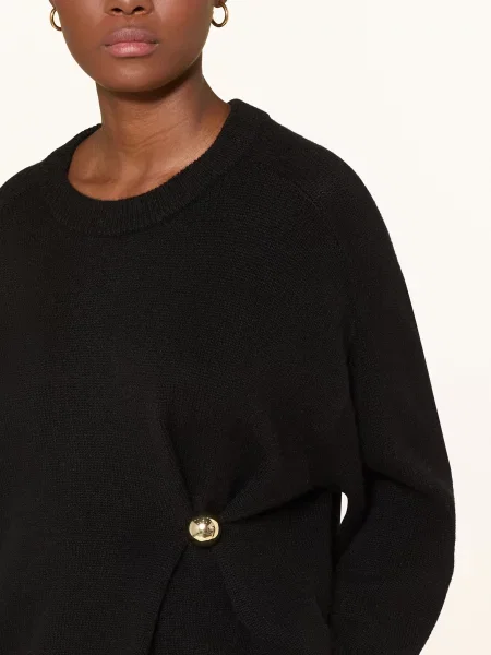 Loulou Studio Sweter Z Kaszmiru Bill schwarz czarny