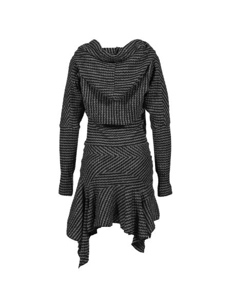 Ριγέ ασύμμετρη φόρεμα Nφ Dress μαύρο