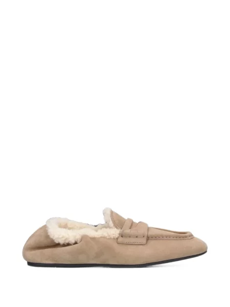 Pantofi loafer Miu Miu din piele de căprioară