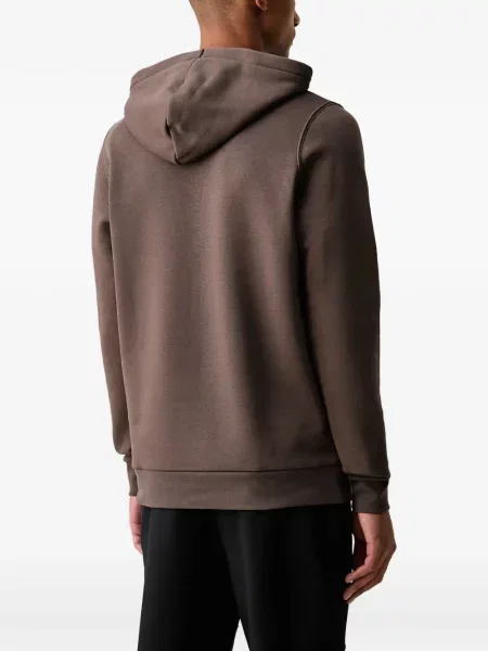 Hoodie Under Armour με κέντημα με κορδόνι καφέ