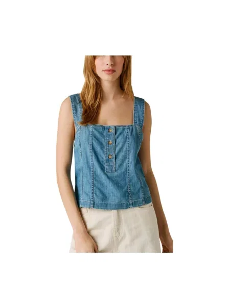 Top Pepe Jeans niebieski