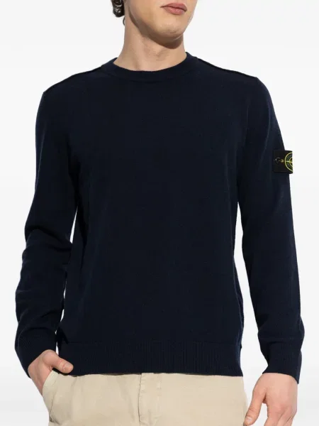 Pulover Stone Island cu strasuri albastru