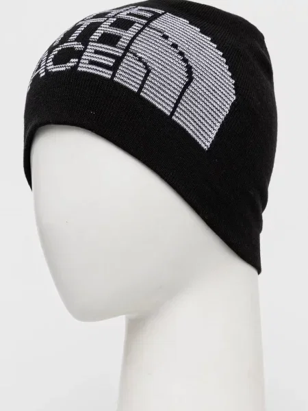 Шапка The North Face двусторонняя черная