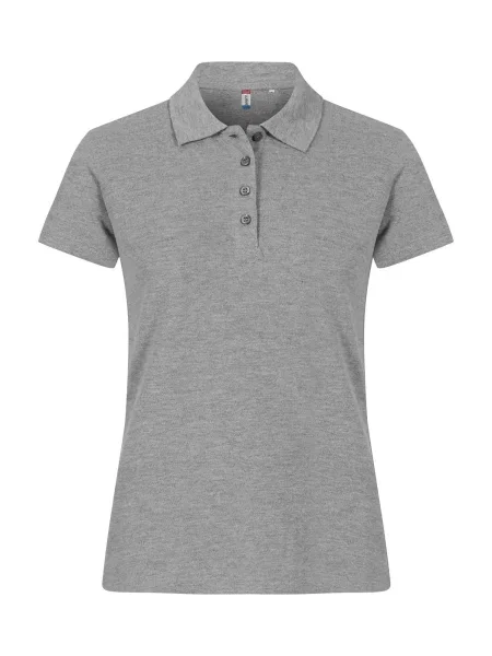 Clique Basic Polo — polo z bawełny wygodne dopasowanie – Grey szara