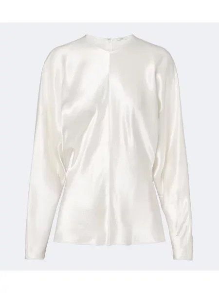 Top Fforme din satin alb