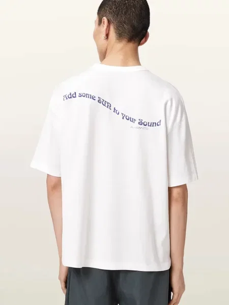 AllSaints tricou bărbătesc din SPUN alb