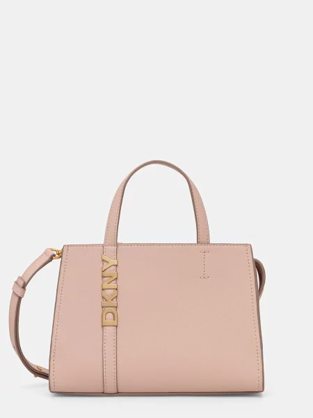 DKNY geantă crossbody pentru femei din piele roz