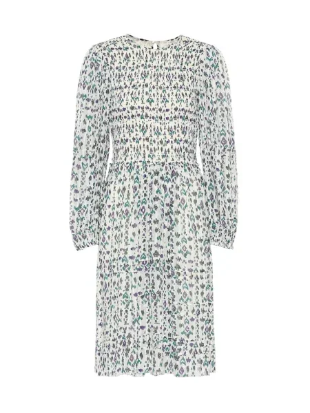 Sukienka midi Marant Etoile z nadrukiem do kolan garniturowa biała