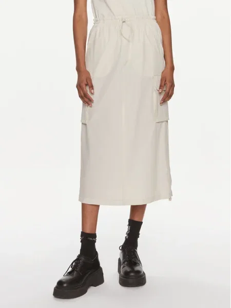 Tommy Jeans Fustă midi Parachute Bej negru