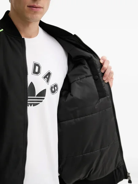 Pantaloni Adidas cu glugă cu dungi alergare negru
