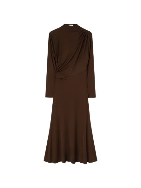 Rochie maxi Retori drapată maro
