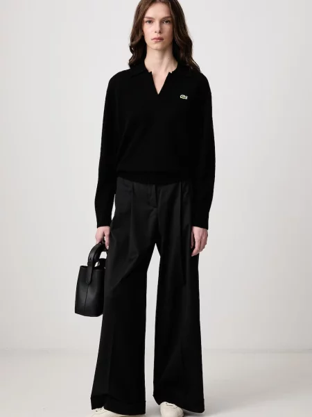 Lacoste svetr dámský kašmírový černý