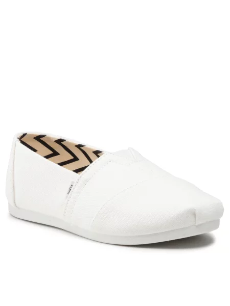 Κλειστά παπούτσια Toms Alpargata White Reycled Cotton Canvas λευκό
