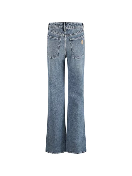 Pantaloni Moncler cu 5 buzunare albastru