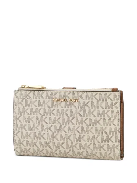 Portofel Michael Michael Kors cu imagine din canvas maro