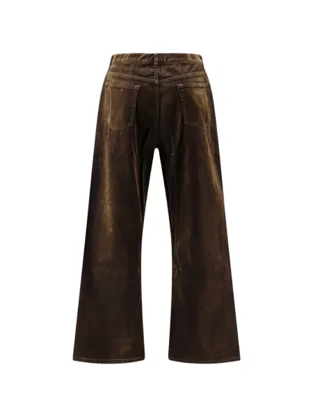 Pantaloni Tonywack de catifea maro