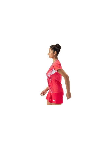 Tricou Yonex cu decolteu în U roșu