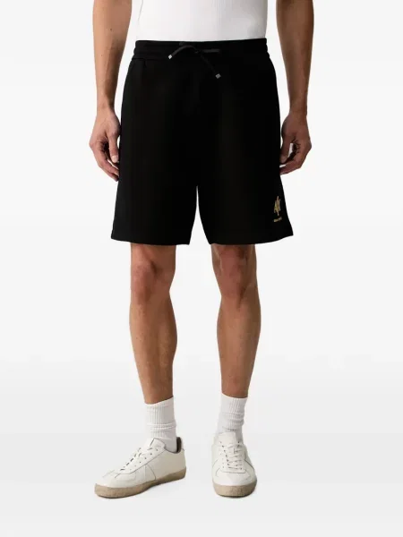 Pantaloni scurți Armani Exchange cu broderie negru