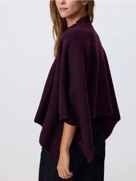 Reserved Светр-пончо темно-фіолетовий фіолетове