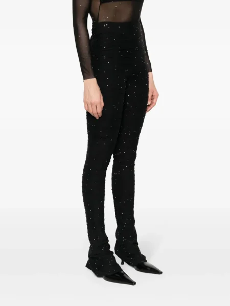 Pantaloni Nissa de cristal negru