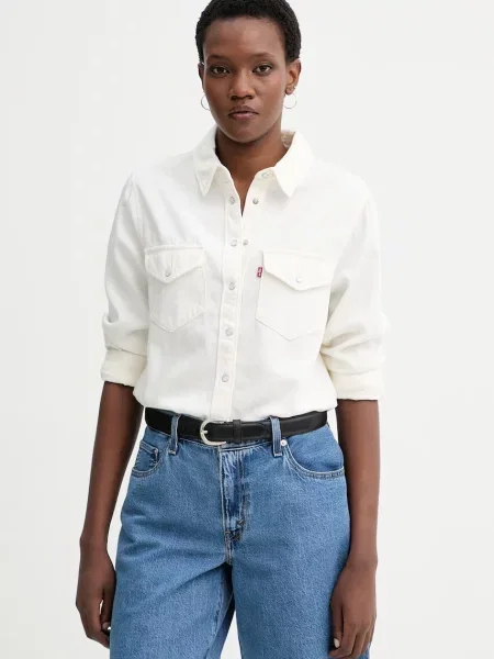 Levi's cămașă jeans ICONIC WESTERN bej