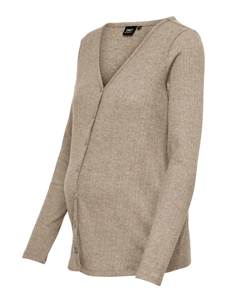Only Maternity Geacă tricotată OLMKIR închis bej