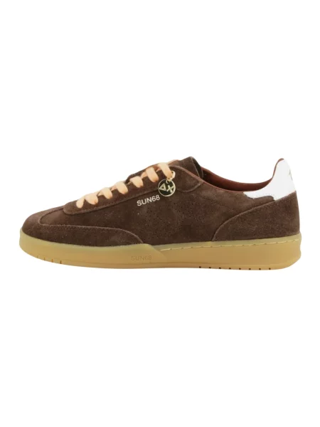 Sneakersy Sun68 zamszowe brązowe