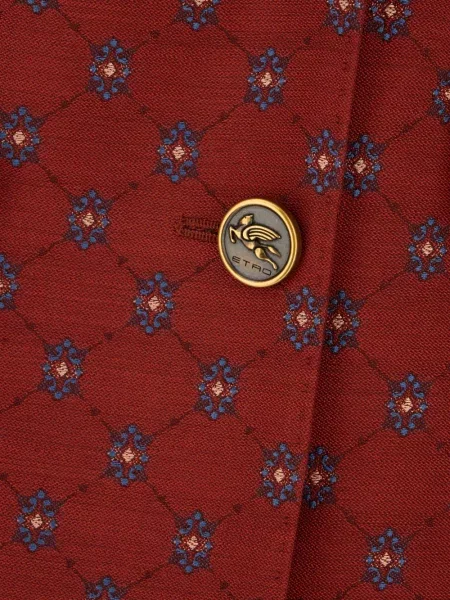 Sacou Etro cu imprimeu geometric roșu