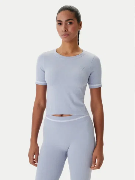 Guess Tricou celest albastru