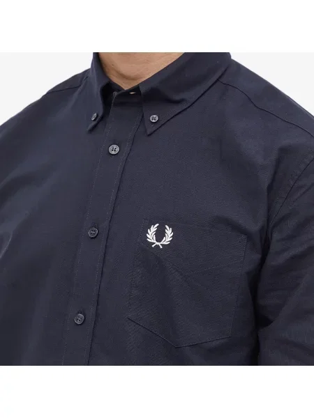 Koszula Fred Perry z twillu niebieska