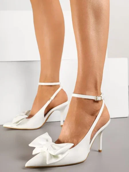 Pantofi stiletto Velozia Albi alb