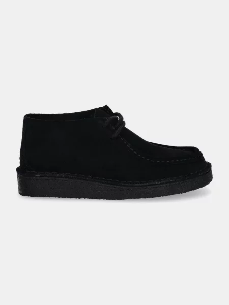 Σουέτ κλειστά παπούτσια Clarks Originals Desert Nomad μαύρο