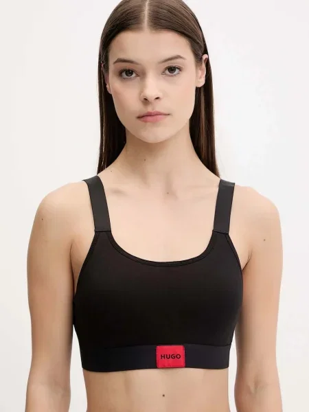Сутиен HUGO с изчистен дизайн черно