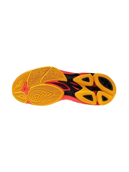 Röplabda cipő Mizuno Wave Voltage 2 fehér/tűzkorall Wave Voltage 2 narancsszínű