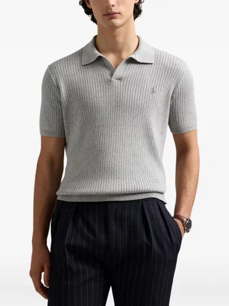 Ριγέ polo Polo Ralph Lauren με κουκούλα με αυτόγραφο λευκό