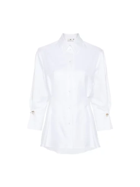 Koszula Elisabetta Franchi w jodełkę biała