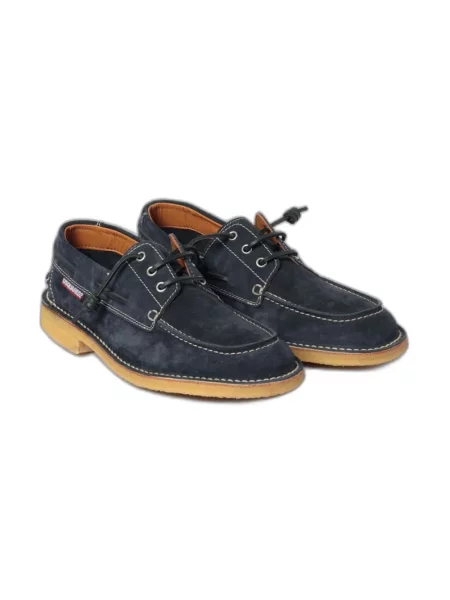 Półbuty Dsquared2 skórzane niebieskie