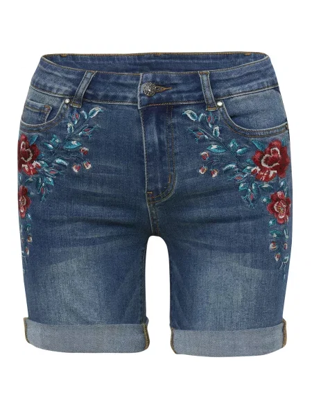 KOROSHI Kavbojke kit / temno modra / trst rdeča