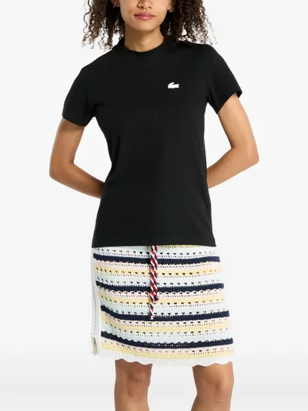 Tricou Lacoste cu broderie negru