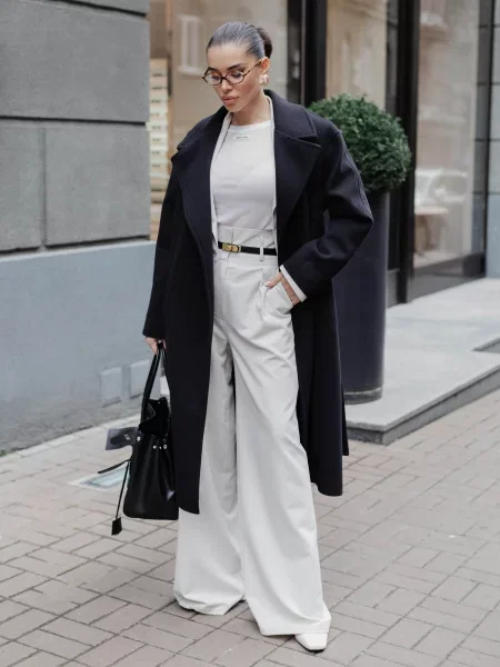 Пальто Jadone Fashion Palto_Selin_chorne вовна/поліестер чорний