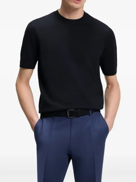 Tricou Boss de lână albastru