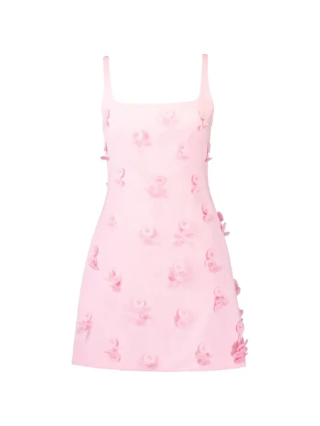 Rochie Simkhai cu model floral cu aplicații de costum roz