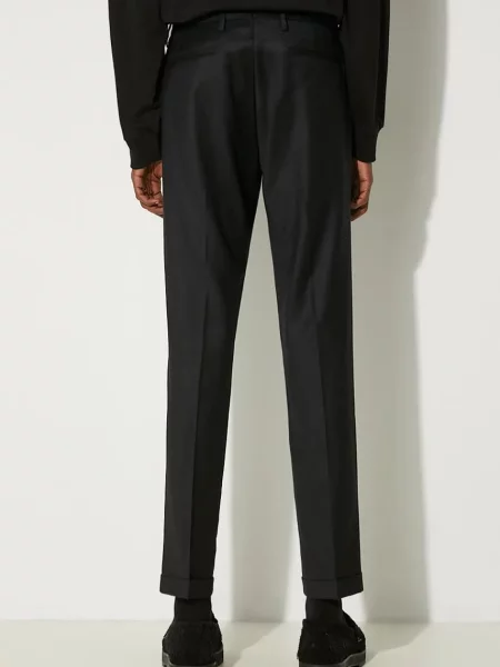 Vlněné kalhoty Paul Smith černé