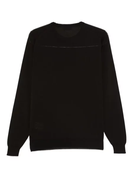 Pulover John Smedley cu decolteu rotund maro