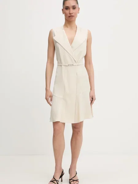BOSS sukienka z Dimosa-Mini beżowa