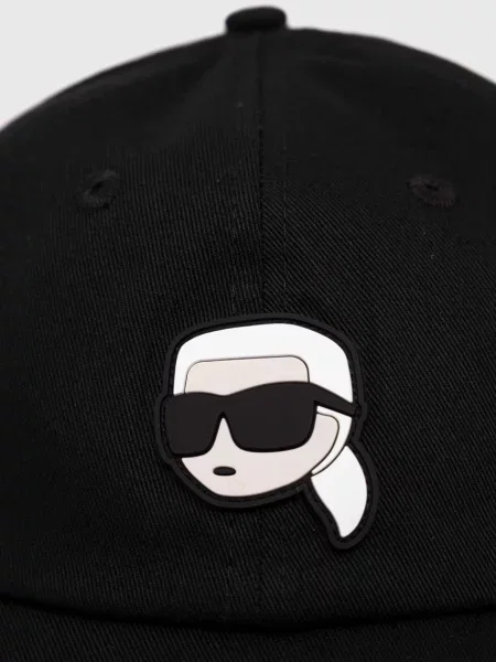 Кепка Karl Lagerfeld с аппликацией черная