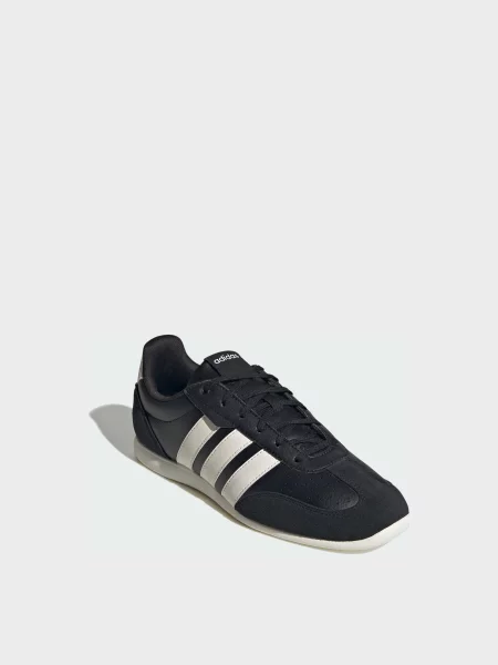 Кожаные повседневные кроссовки Adidas черные