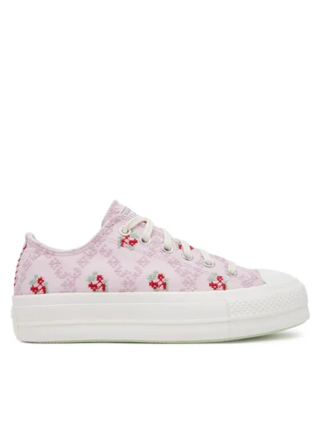 Converse Tornacipő Chuck Taylor All Star Lift Platform Rose Cross Stitch rózsaszín