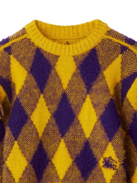 Vilnonis megztinis Burberry geltona