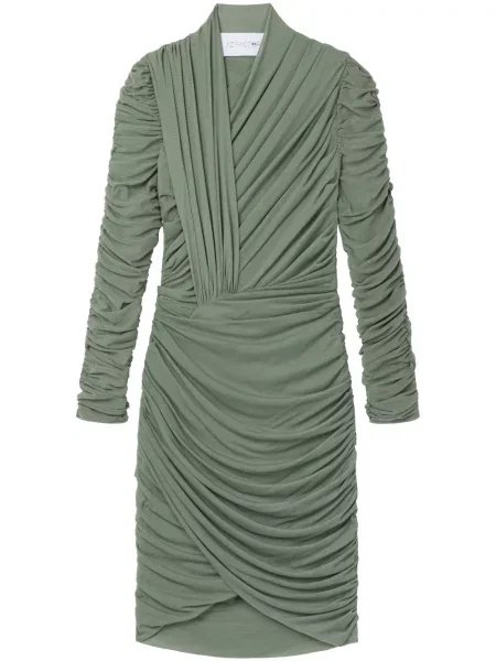 Rochie mini Az Factory drapată de costum verde
